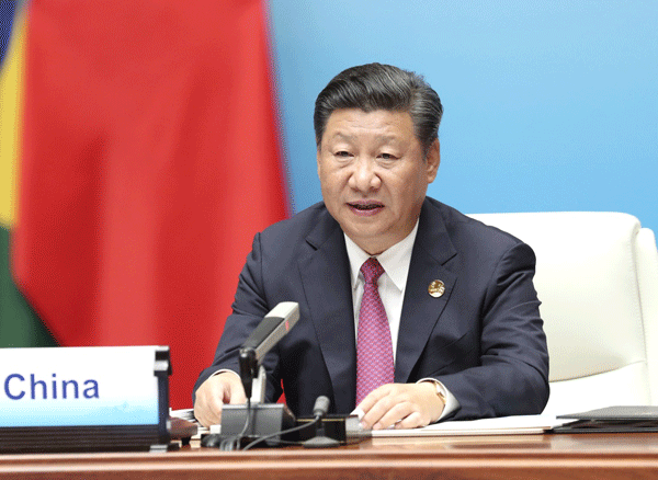 9月4日,金砖国家领导人第九次会晤在厦门国际会议中心举行。国家主席习近平主持会晤并发表题为《深化金砖伙伴关系 开辟更加光明未来》的重要讲话