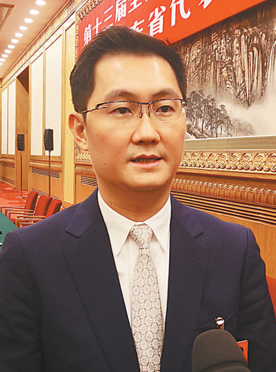 马化腾 　　本报记者 杜尚泽摄