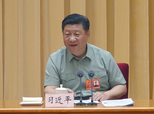 中央军委党的建设会议8月17日至19日在北京召开。中共中央总书记、国家主席、中央军委主席习近平出席会议并发表重要讲话。新华社记者 李刚 摄