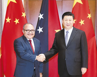 习近平会见巴布亚新几内亚总理奥尼尔