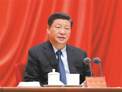 2月20日,党史学习教育动员大会在北京召开。中共中央总书记、国家主席、中央军委主席习近平出席会议并发表重要讲话。新华社记者 黄敬文 摄