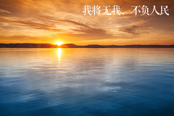 我将无我，不负人民